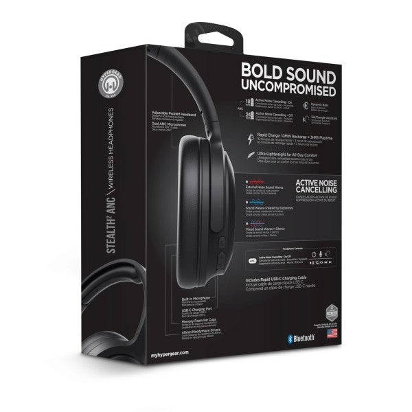 Stealth2 ANC Headphones Bold Sound uncompromised