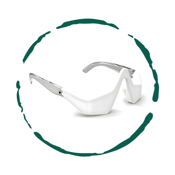 Under-eye red light therapy mask with ergonomic design and LED lights targeting dark circles and puffiness