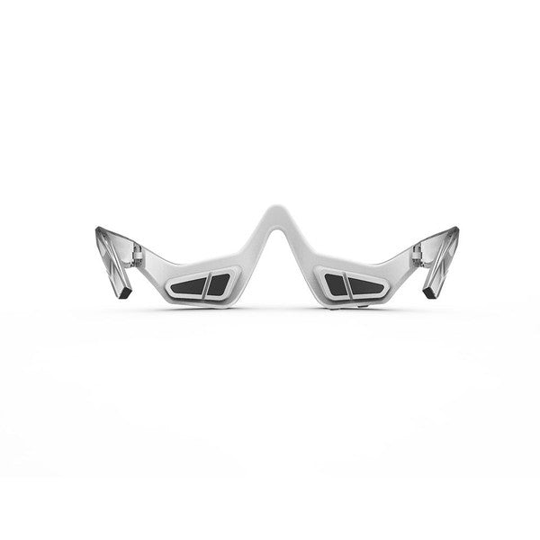 Under-eye red light therapy mask with ergonomic design and LED lights targeting dark circles and puffiness