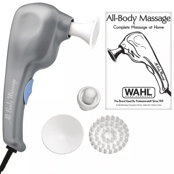 Wahl all body therapeutic massager with two speed settings and four attachment heads
