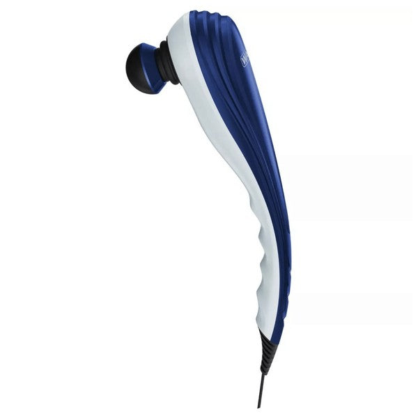 Wahl deep tissue percussion massager with variable speed control, 4 interchangeable heads, long handle and ergonomic design