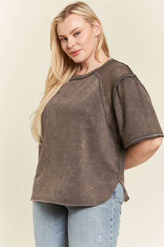Plus-size fit designed to flatter curves and provide comfort.