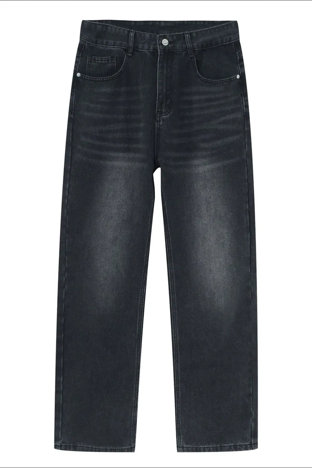 Classic silhouette. Modern edge. These jeans combine the timeless appeal of a straight leg with the sleekness of a slim fit—finished in a washed tone that adds character to every step.