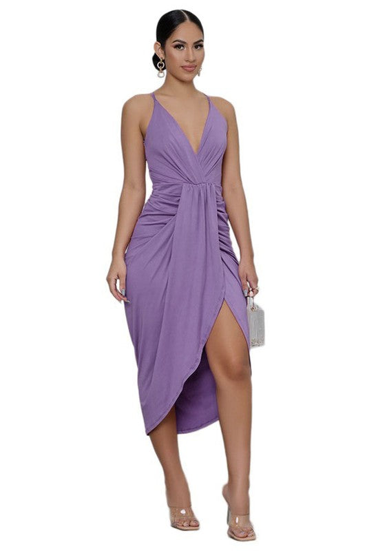 The Sexy Maxi Dress 8 is a sleek, body-skimming gown featuring a plunging neckline, a high-cut slit, and a flowing silhouette that exudes sultry elegance while remaining effortlessly wearable.