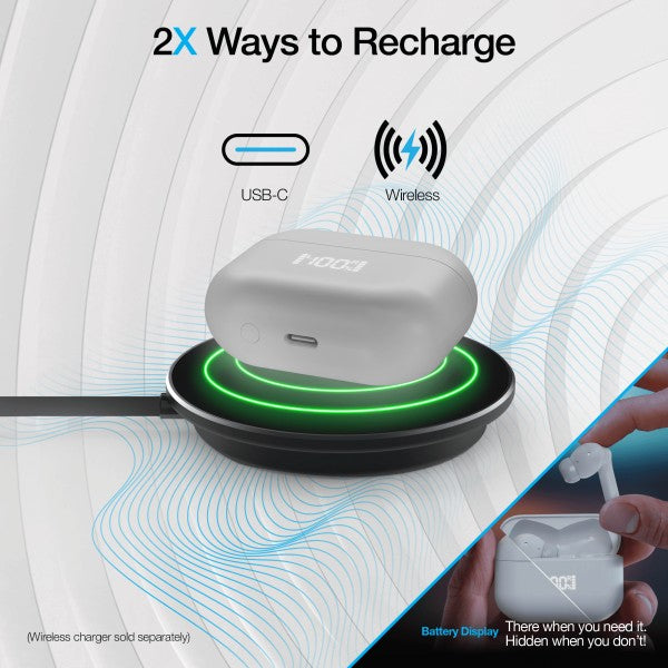 Xpods ANC Earbuds 2X ways to recharge