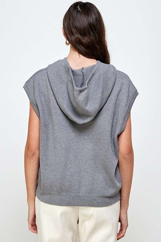 High Quality Knit Hoodie Vest