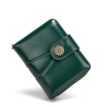 Women's New Coin Purse Cross Border Source Oil Leather Clutch Retro Oil Wax Leather Coin Bag Card Holder Card Holder H828