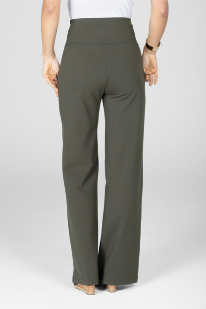 HIGH WAIST WIDE LEG PANT: FOREST NIGHT