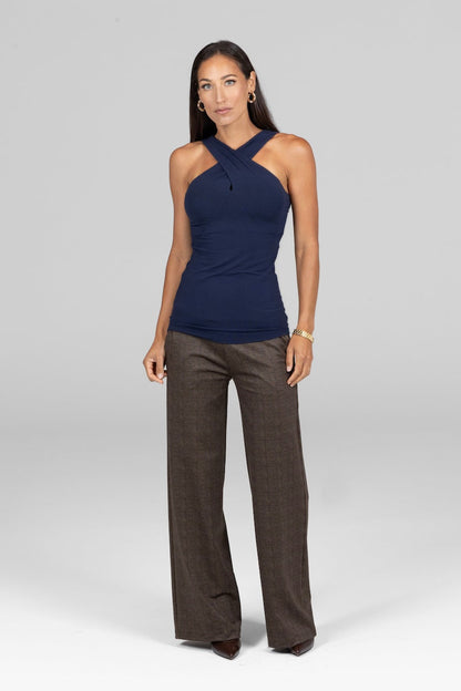KIRAGRACE LUXE HALTER: MARINE NAVY