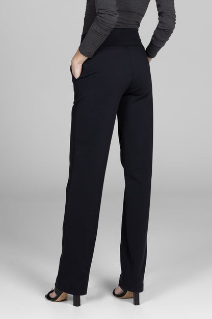 NINA STRAIGHT LEG PANT: BLACK