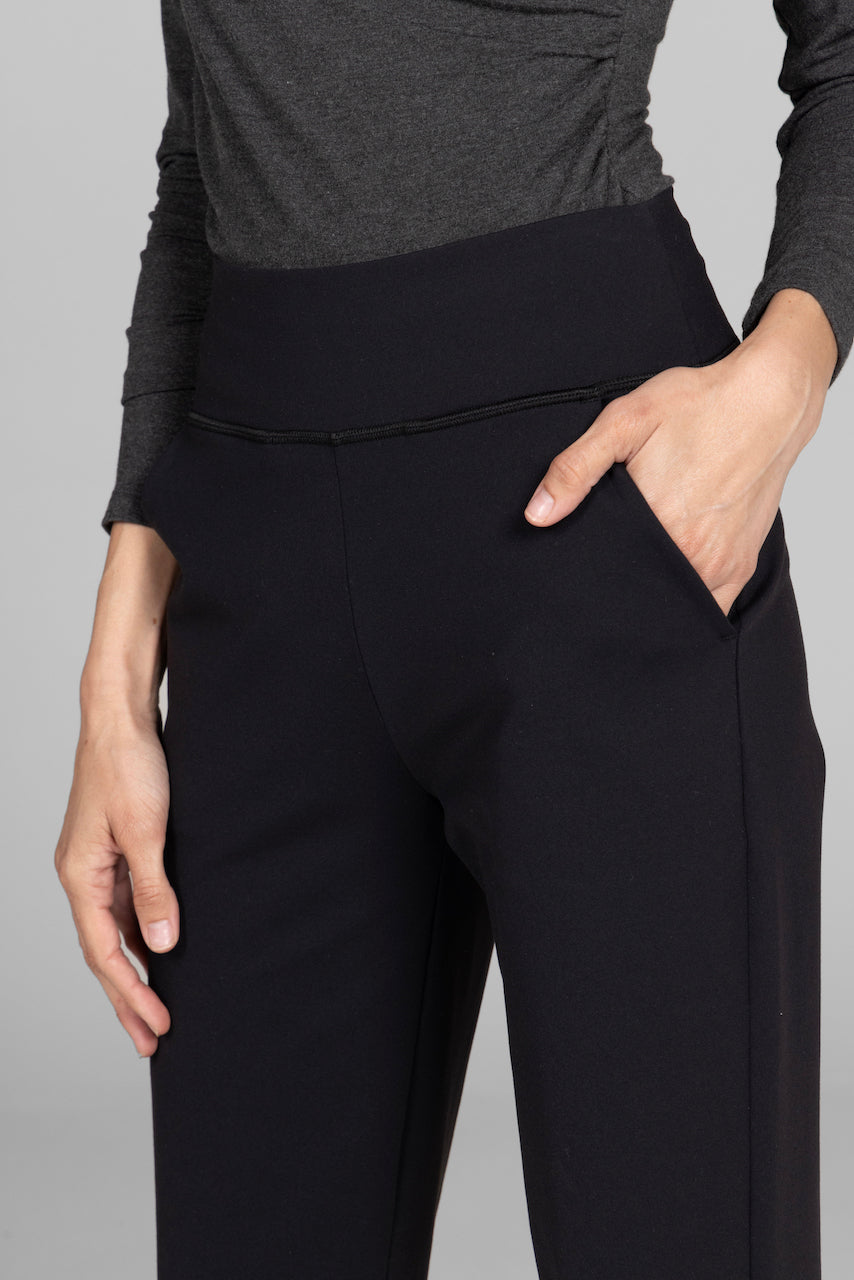 NINA STRAIGHT LEG PANT: BLACK