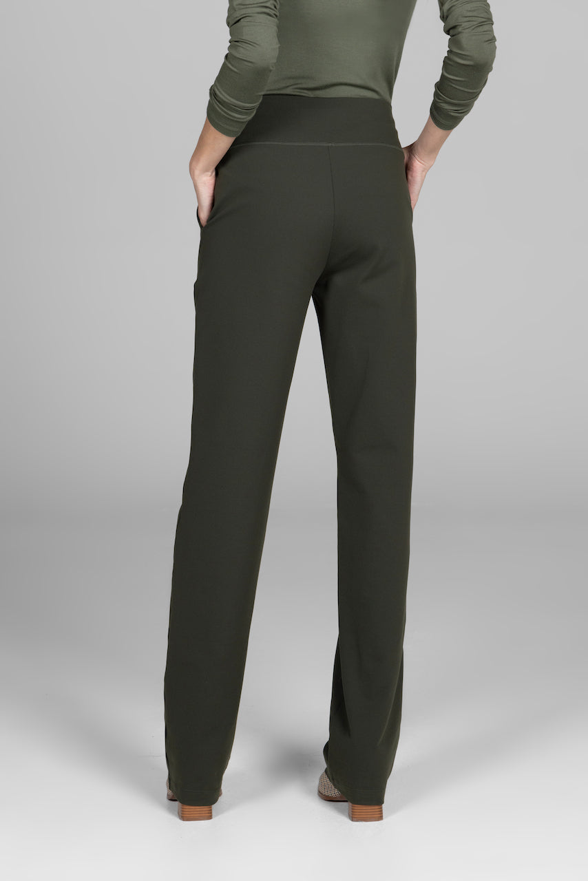 NINA STRAIGHT LEG PANT: LODEN GREEN
