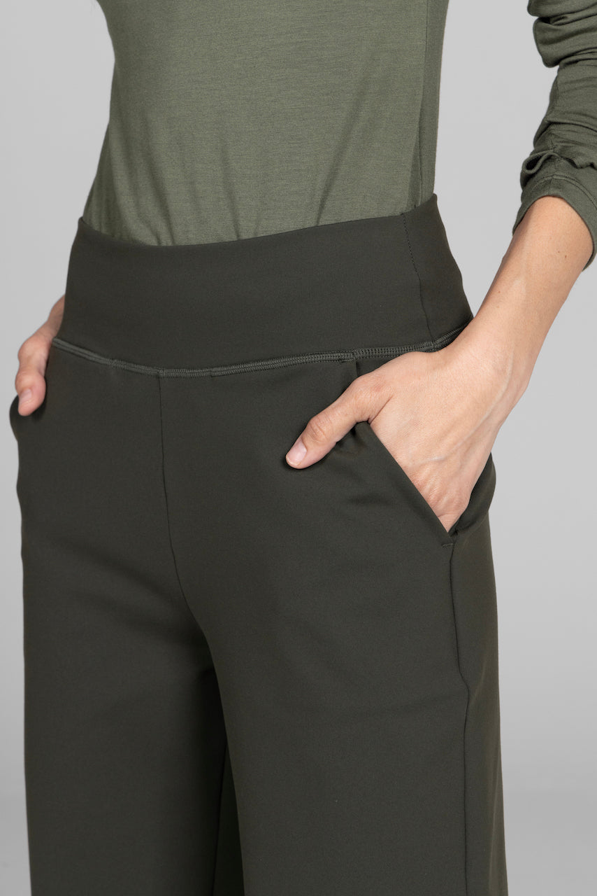 NINA STRAIGHT LEG PANT: LODEN GREEN