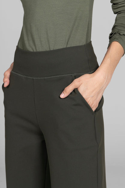 NINA STRAIGHT LEG PANT: LODEN GREEN