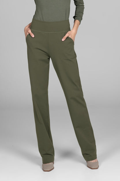 NINA STRAIGHT LEG PANT: FOREST NIGHT