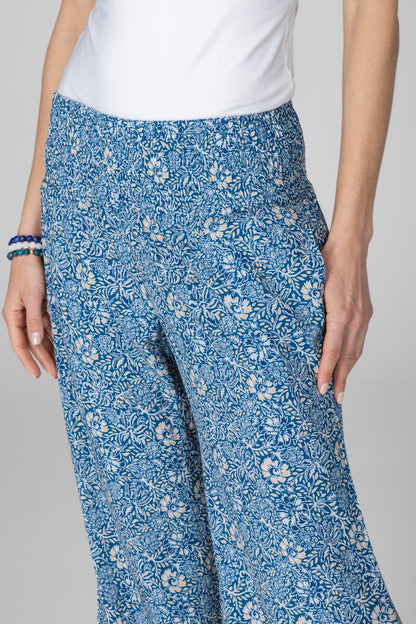 PORTOFINO TRAVEL PANT: BLUE BATIK