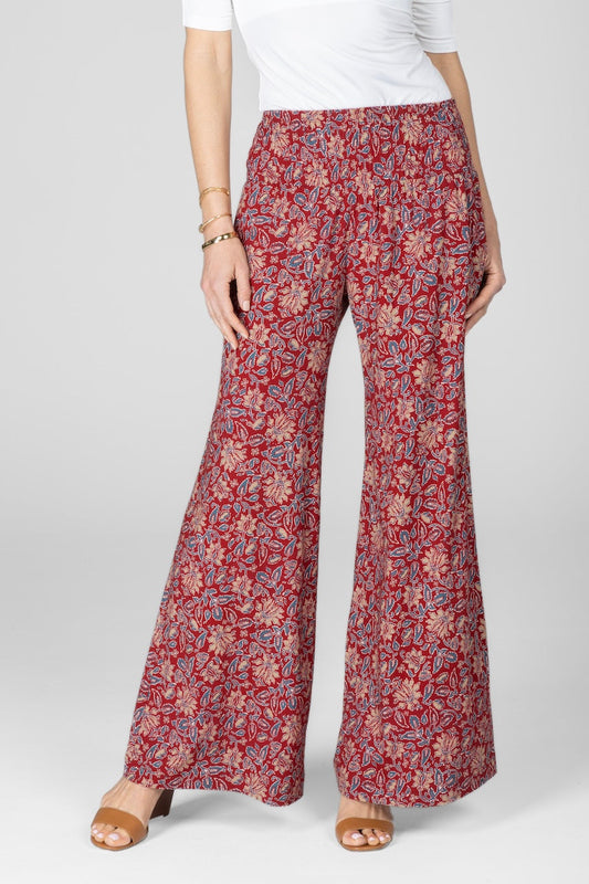 PORTOFINO TRAVEL PANT: RED MOTIF