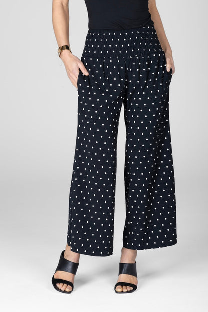 PORTOFINO ANKLE PANT: BLACK DOT