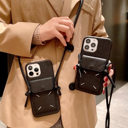 Mobile Phone Shell Coin Purse Iphone13pro Anti-fall Sleeve X Card Messenger