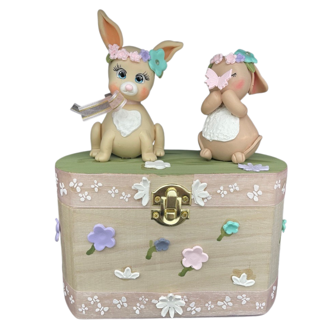 Blossom Bunnies Keepsake Bank