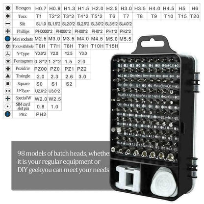 117-Piece Magnetic Screwdriver Kit for iPhone & MacBook