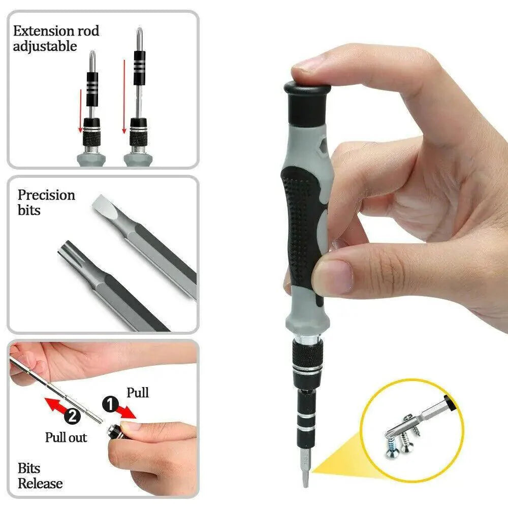 117-Piece Magnetic Screwdriver Kit for iPhone & MacBook
