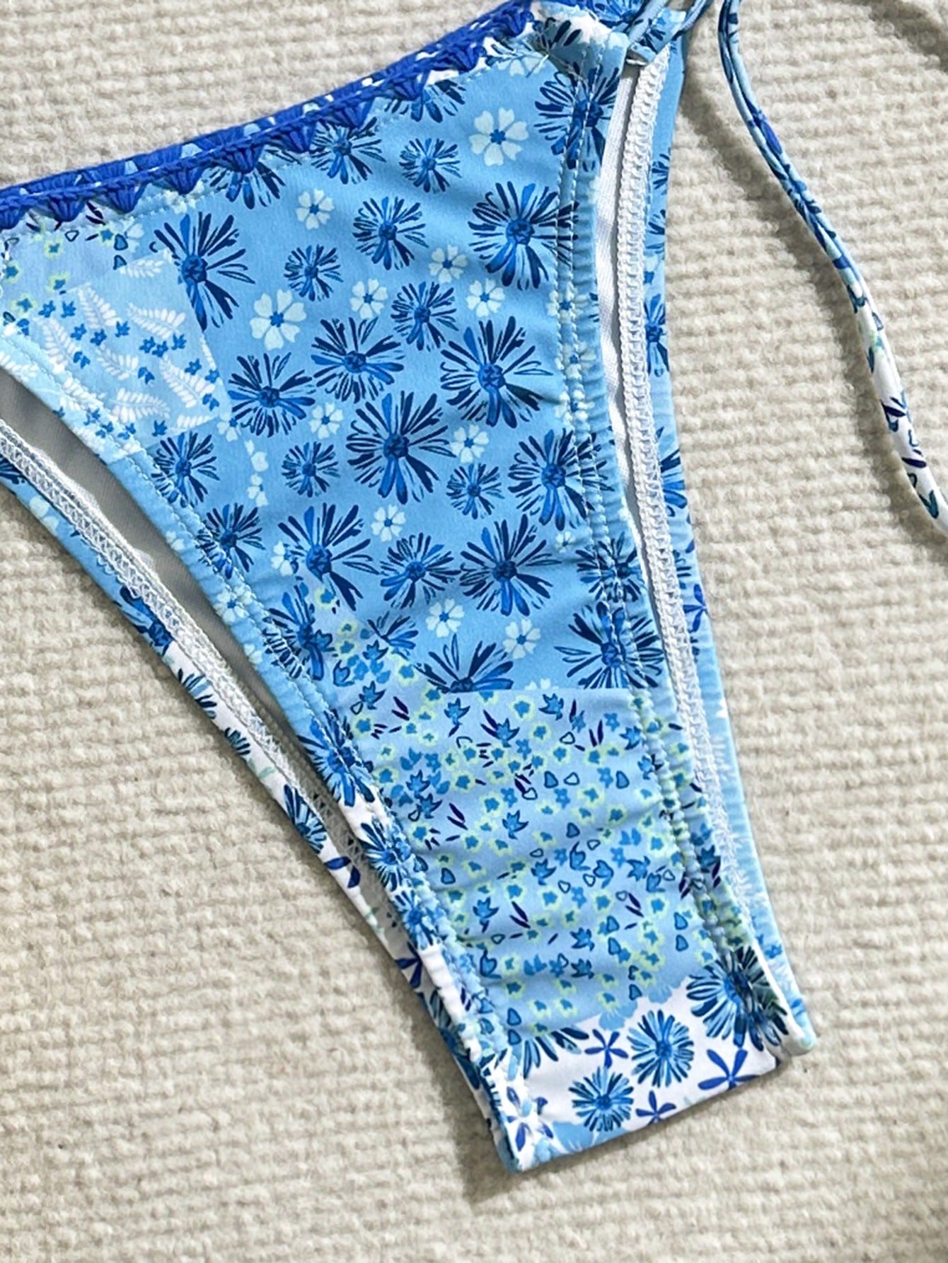 Bikinx Women Summer Beach Ditsy Floral Halter Neck Sexy Bikini Set