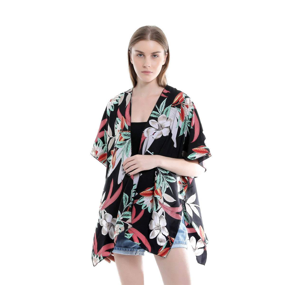 Spring Summer Fresh Floral Print Sun Protection Cardigan