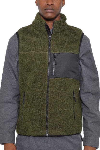 Padded Sherpa Fleece Vest