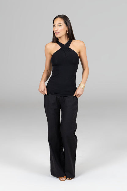 KIRAGRACE LUXE HALTER: BLACK