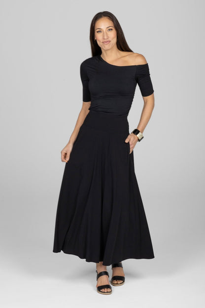 PORTOFINO SKIRT: BLACK