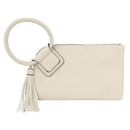 Fashion Cuff Handle Tassel Wristlet Clutch