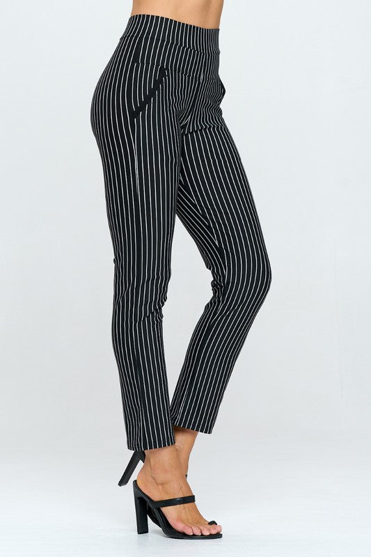 STRIPE PANTS WITH SIDE POCKET