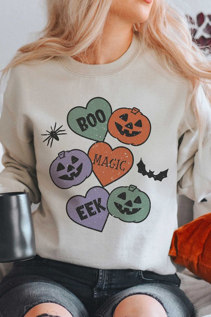 HALLOWEEN PUMPKINS GRAPHIC SWEATSHIRT