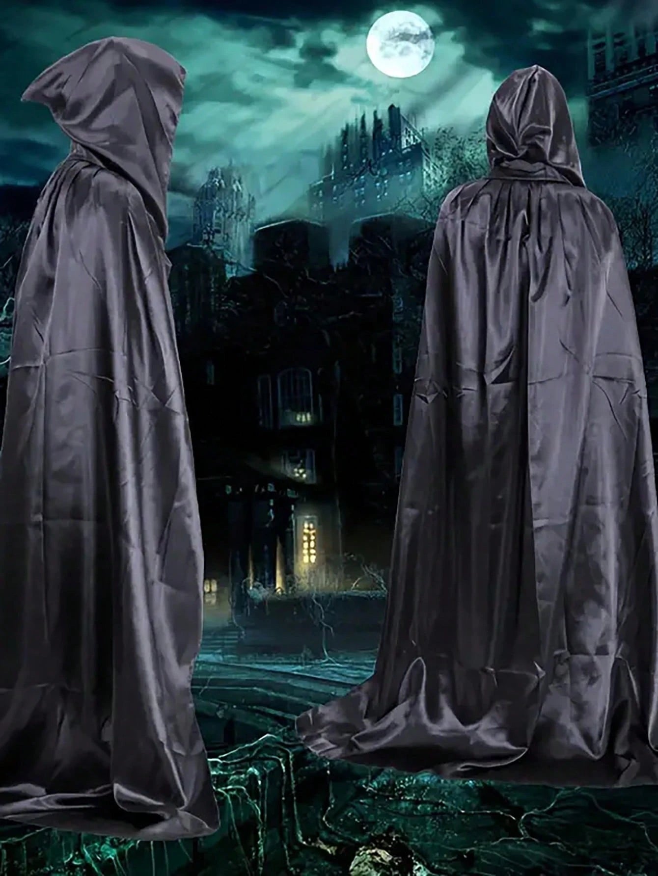 Halloween Hooded Cloak/Cape Costume for Men & Women