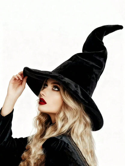 5PCS Large Witch Hat – Halloween Costume Accessory for Adults & Teens (38cm Height x 37cm Width)