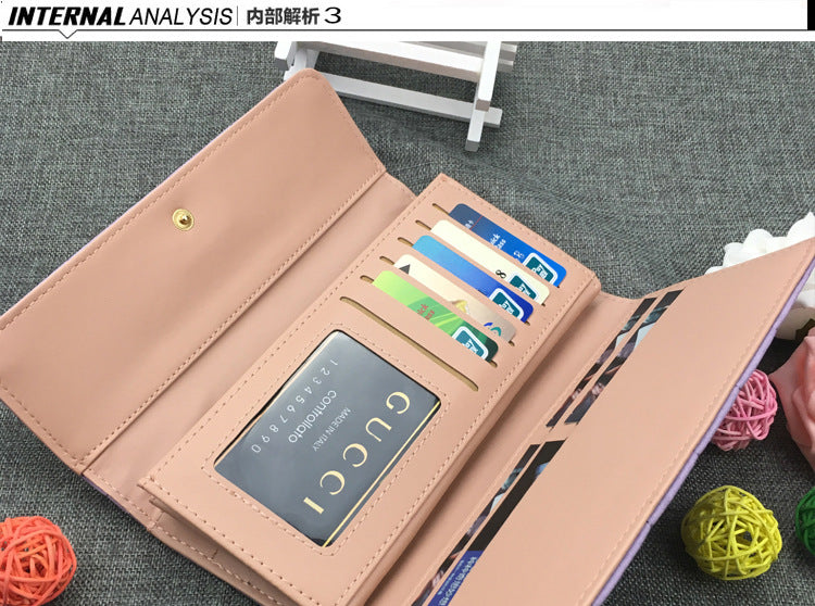 New Ladies Purse lovely day Korean simple little purse female buckle nubuck leather wallet card more students