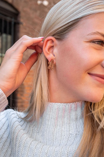 Gingerbread Man Stud Earrings