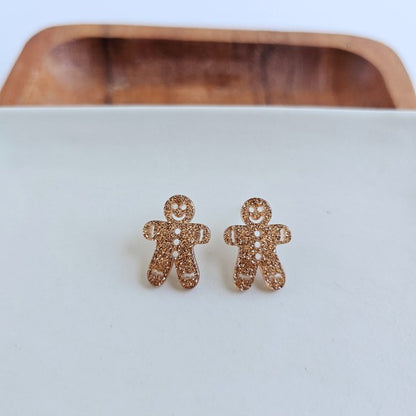 Gingerbread Man Stud Earrings