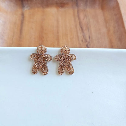 Gingerbread Man Stud Earrings