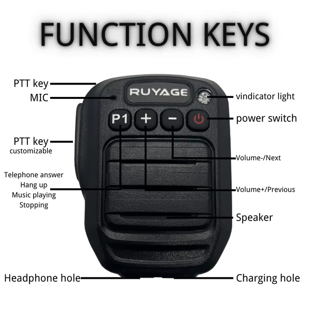 Ruyage Radio Zello Bluetooth Handheld Microphone(HB980)