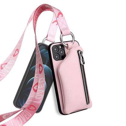 New Phone Case Lanyard Coin Purse Leather Case