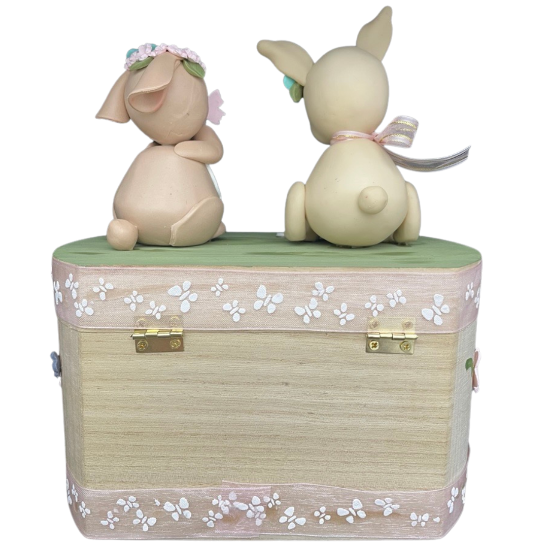 Blossom Bunnies Keepsake Bank