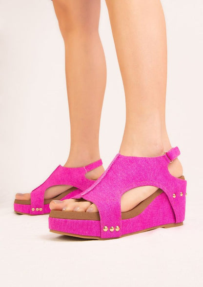 Canva Sling Back Wedge