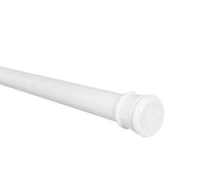 White Adjustable Tension Curtain Rod 41-76 inches