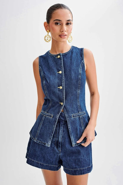 Women Fashion Denim Two Piece Set