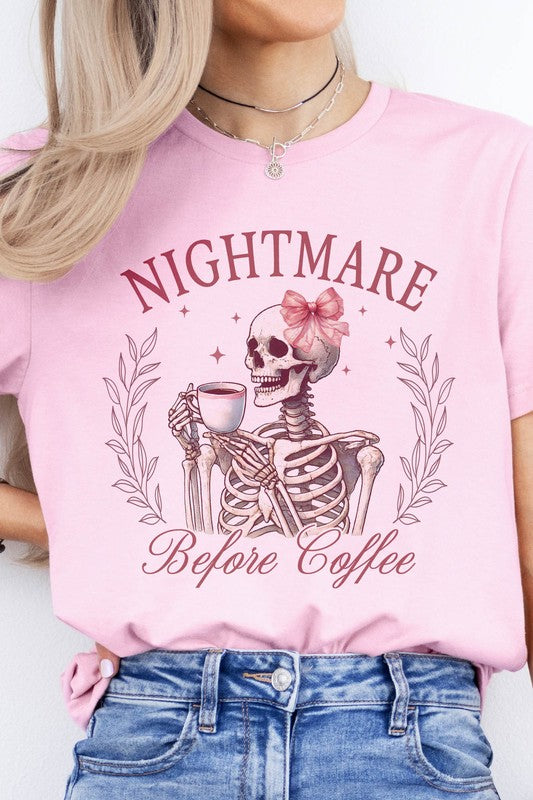 Halloween Skeleton Coffee Graphic Tee