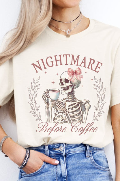 Halloween Skeleton Coffee Graphic Tee