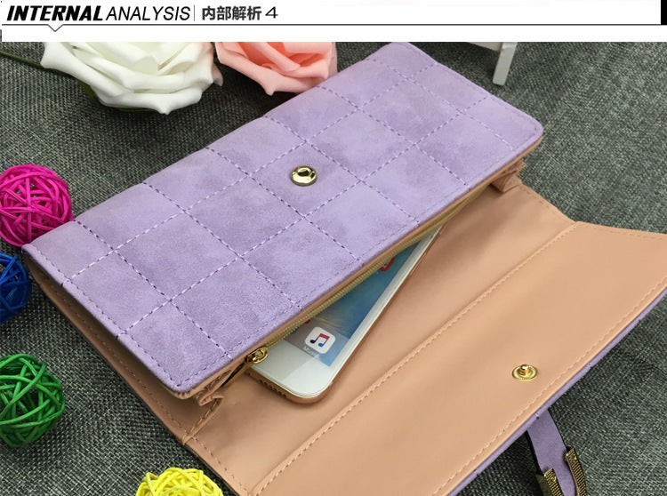 New Ladies Purse lovely day Korean simple little purse female buckle nubuck leather wallet card more students