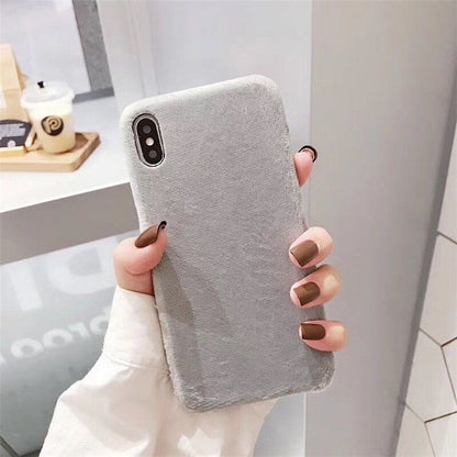 Plush coin purse phone case